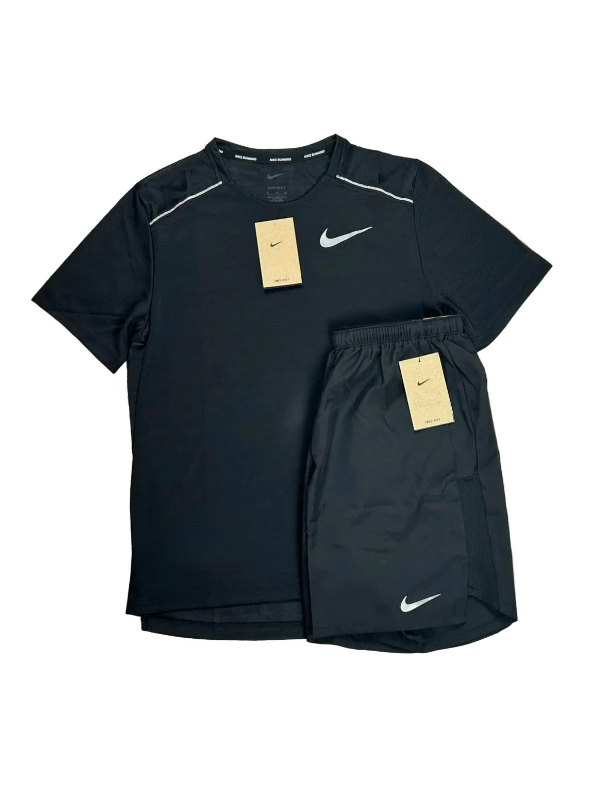 Nike Miler 1.0 & Nike Challenger Shorts Set - Black