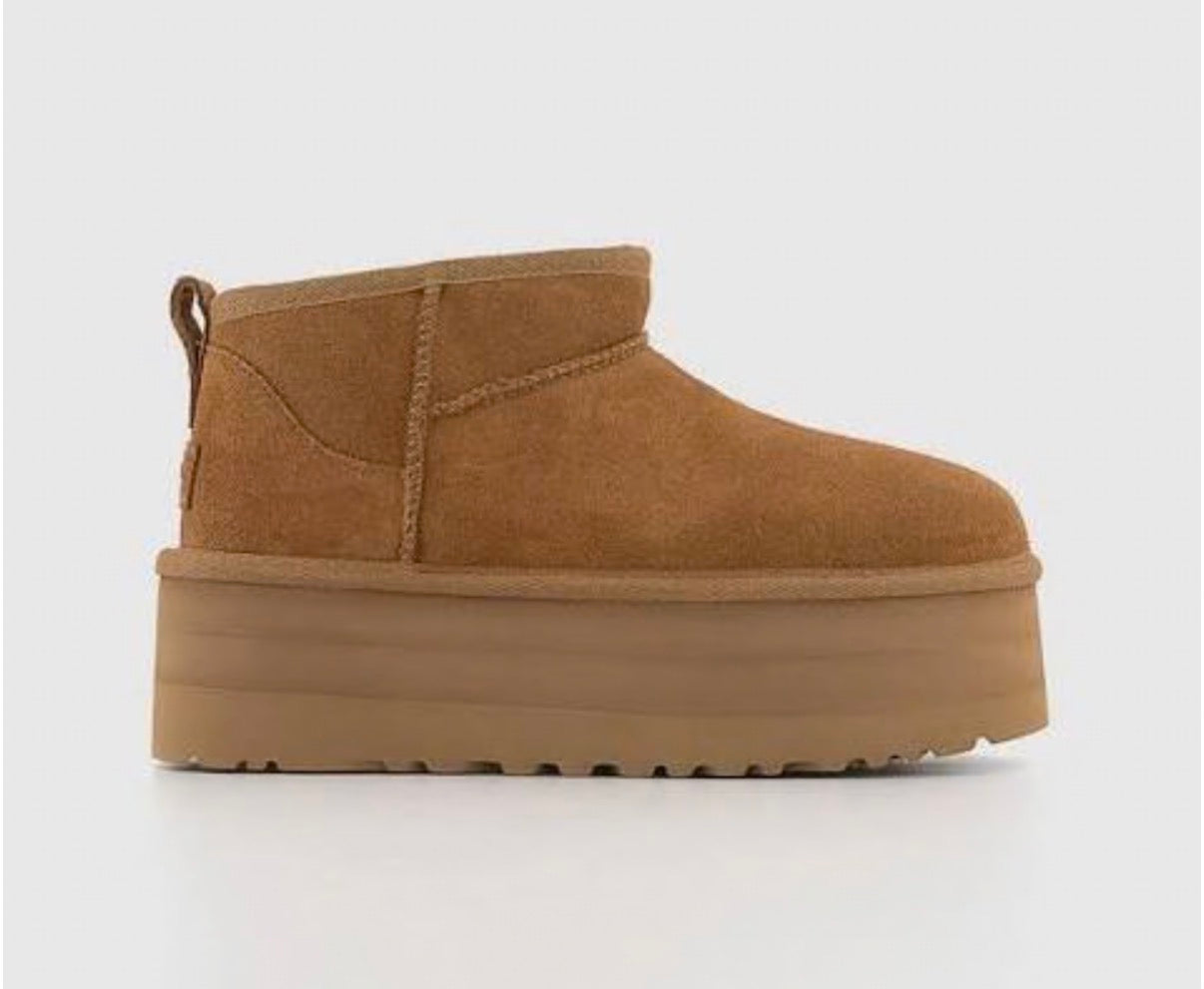 UGG CLASSIC ULTRA MINI PLATFORM CHESTNUT