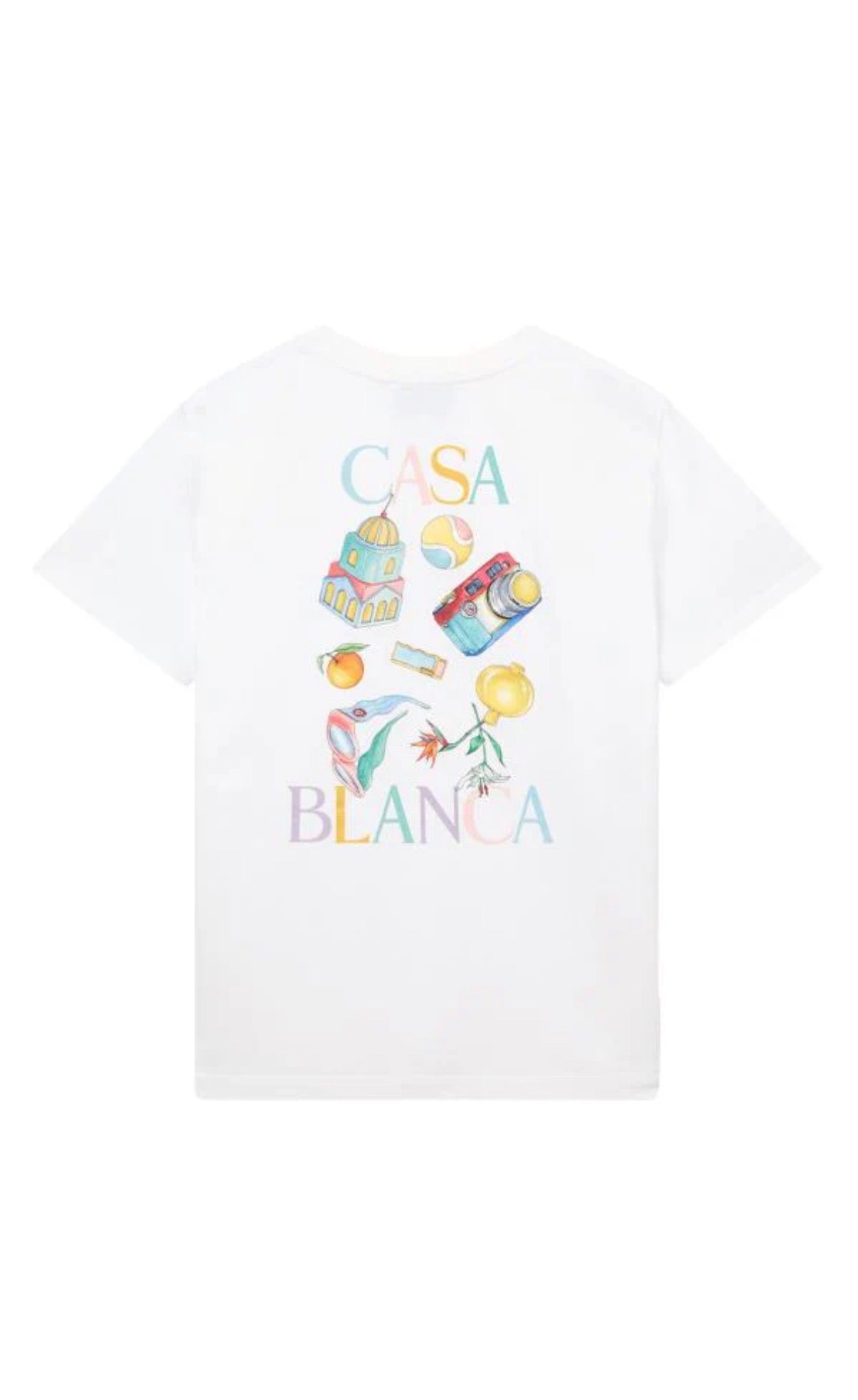 CASA BLANCA OBJECTS EN VRAC PRINTED T-SHIRT WHITE