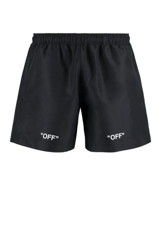 OFF WHITE NYLON SWIM SHORTS BLACK